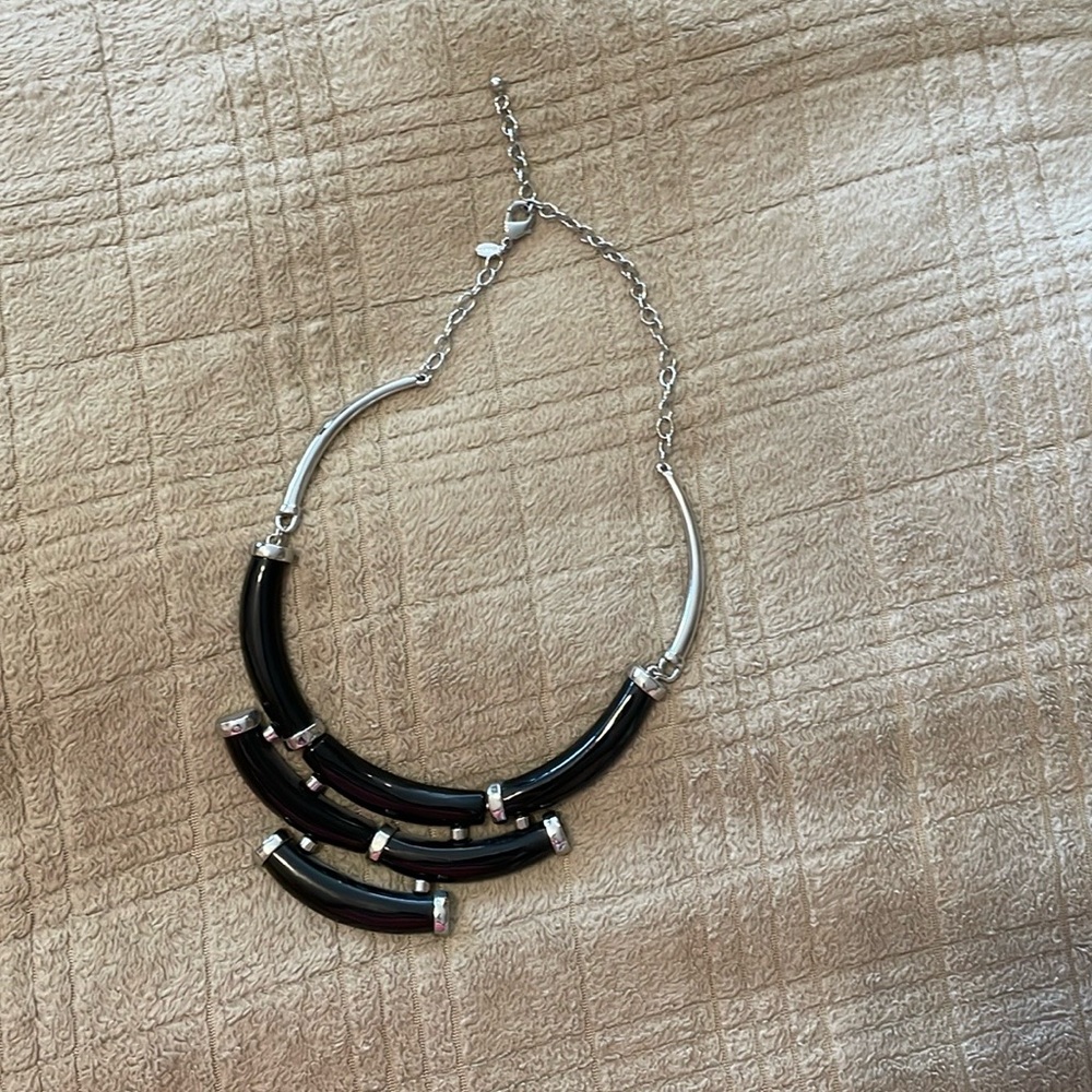 Chico’s black and silver adjustable length necklace - Picture 3 of 5